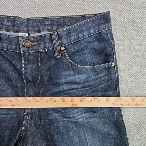 PD&C Jeans Men's 36x32 Dark Wash Blue Comfort Stretch Fit Retention - Picture 11 of 16